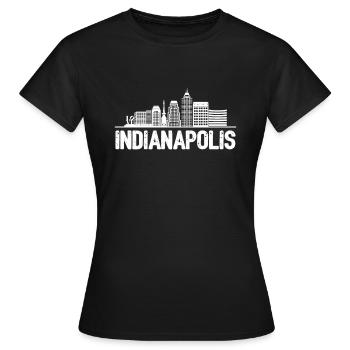 Indianapolis Skyline - T-shirt Femme - noir - Devant - AI Model Female 172 dark (172cm)