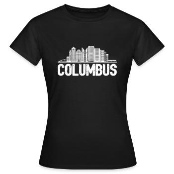 Columbus Skyline - T-shirt Femme - noir - Devant - AI Model Female 172 dark (172cm)