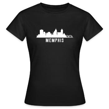 Memphis Skyline - Women's T-Shirt - black - Front - AI Model Female 172 dark (172cm)
