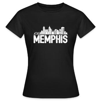 Memphis Skyline - Women's T-Shirt - black - Front - AI Model Female 172 dark (172cm)