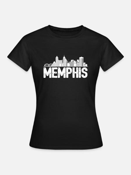 Memphis Skyline - Frauen T-Shirt - Schwarz