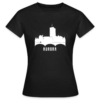 Aurora Skyline - T-shirt Femme - noir - Devant - AI Model Female 172 dark (172cm)