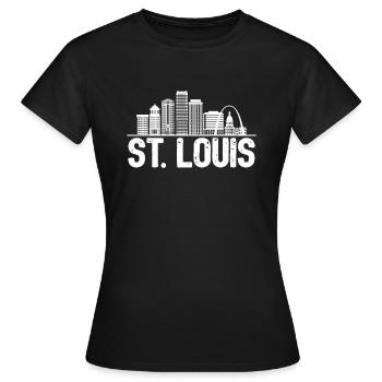 Horizon de Saint-Louis - T-shirt Femme - noir - Devant - AI Model Female 172 dark (172cm)