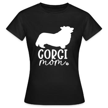 Corgi gallois - T-shirt Femme - noir - Devant - AI Model Female 172 dark (172cm)