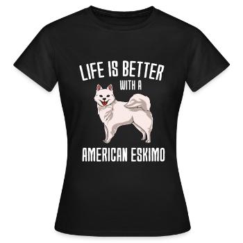 Esquimau d’Amérique - T-shirt Femme - noir - Devant - AI Model Female 172 dark (172cm)