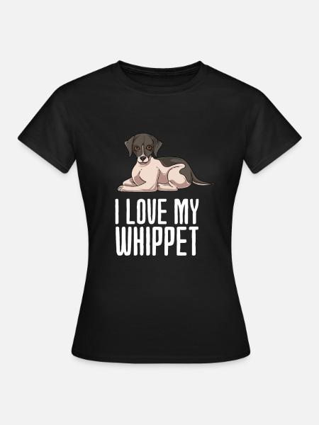 Whippet - Frauen T-Shirt - Schwarz