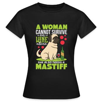 Mâtin - T-shirt Femme - noir - Devant - AI Model Female 172 dark (172cm)