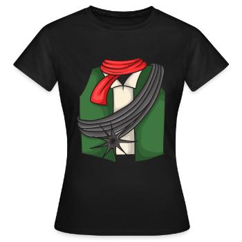 Costume de ramoneur - T-shirt Femme - noir - Devant - AI Model Female 172 dark (172cm)