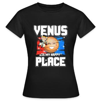 Venus Planet Geschenk - Frauen T-Shirt - Schwarz - Vorne - AI Model Female 172 dark (172cm)