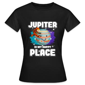 Jupiter Planet Geschenk - Frauen T-Shirt - Schwarz - Vorne - AI Model Female 172 dark (172cm)