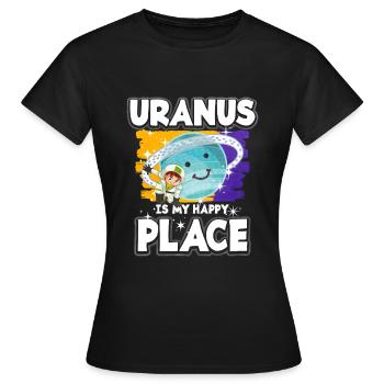 Uranus Planet Geschenk - Frauen T-Shirt - Schwarz - Vorne - AI Model Female 172 dark (172cm)