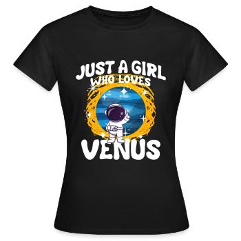 Fille Vénus Cadeau - T-shirt Femme - noir - Devant - AI Model Female 172 dark (172cm)