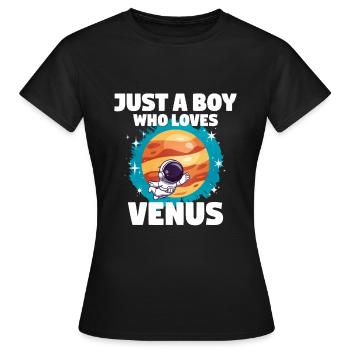 Venus Planet Geschenk - Frauen T-Shirt - Schwarz - Vorne - AI Model Female 172 dark (172cm)