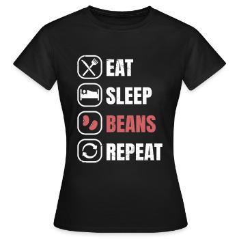 Haricots - T-shirt Femme - noir - Devant - AI Model Female 172 dark (172cm)