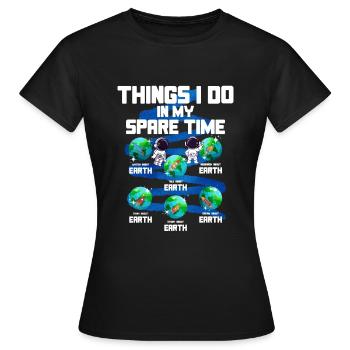 Terre - T-shirt Femme - noir - Devant - AI Model Female 172 dark (172cm)