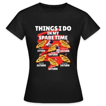 Saturn - Frauen T-Shirt - Schwarz - Vorne - AI Model Female 172 dark (172cm)