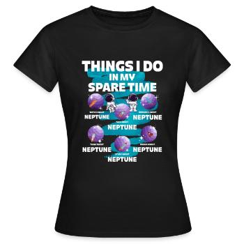 Neptun - Frauen T-Shirt - Schwarz - Vorne - AI Model Female 172 dark (172cm)