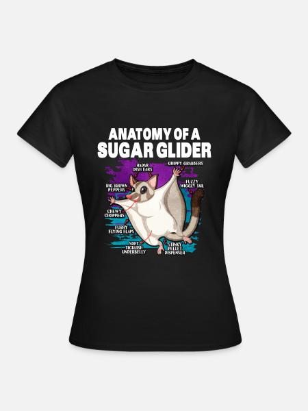 Flughörnchen - Frauen T-Shirt - Schwarz