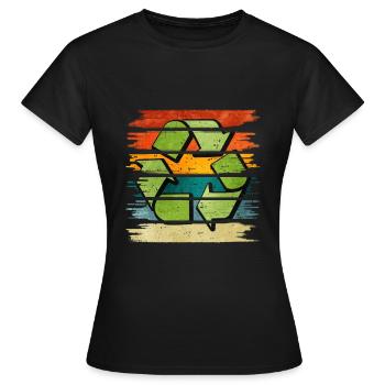 Recyclage - T-shirt Femme - noir - Devant - AI Model Female 172 dark (172cm)