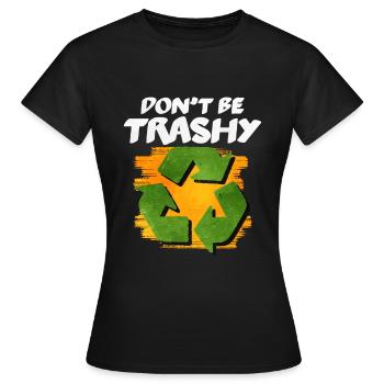 Recyclage - T-shirt Femme - noir - Devant - AI Model Female 172 dark (172cm)
