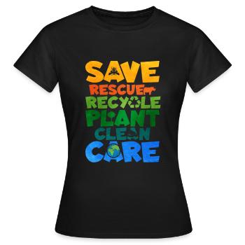 Recyclage - T-shirt Femme - noir - Devant - AI Model Female 172 dark (172cm)