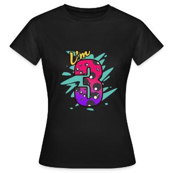 3. Geburtstag - Frauen T-Shirt - Schwarz - Vorne - AI Model Female 172 dark (172cm)