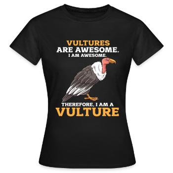 Vautour - T-shirt Femme - noir - Devant - AI Model Female 172 dark (172cm)