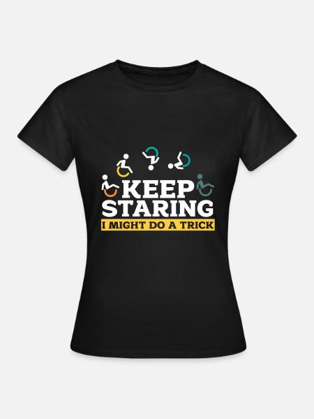 Rollstuhl - T-shirt dam - svart