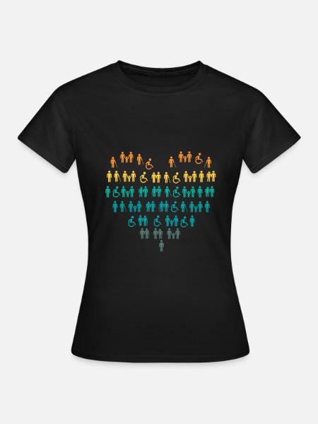 Rollstuhl - Frauen T-Shirt - Schwarz