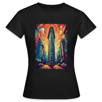 New York - T-shirt Femme - noir - Devant - AI Model Female 172 dark (172cm)