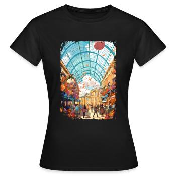 Londres - T-shirt Femme - noir - Devant - AI Model Female 172 dark (172cm)