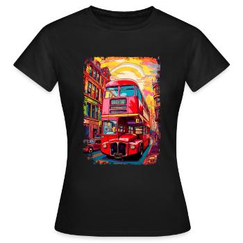 Londres - T-shirt Femme - noir - Devant - AI Model Female 172 dark (172cm)