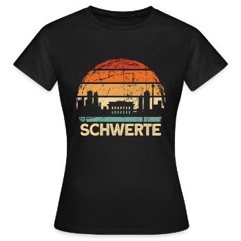 Schwerte - Frauen T-Shirt - Schwarz - Vorne - AI Model Female 172 dark (172cm)