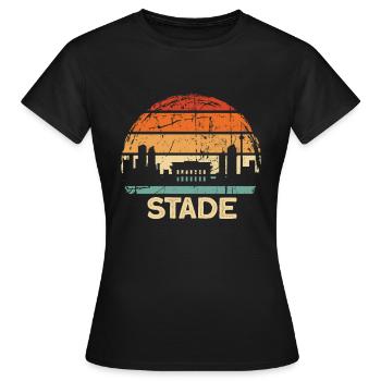 Stade - T-shirt Femme - noir - Devant - AI Model Female 172 dark (172cm)