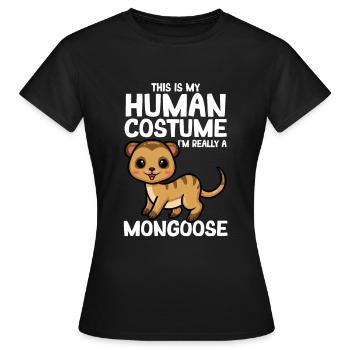 Mangoustes Mangoustes Suricates - T-shirt Femme - noir - Devant - AI Model Female 172 dark (172cm)