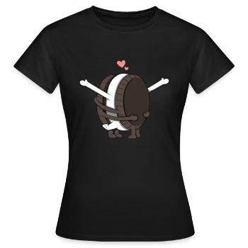 Keks-Paar Liebe - Frauen T-Shirt - Schwarz - Vorne - AI Model Female 172 dark (172cm)