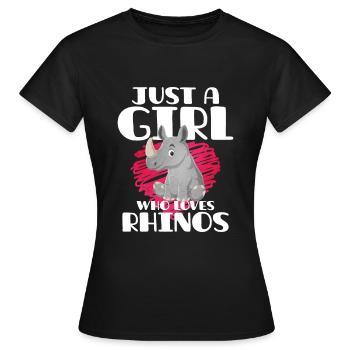 Nashorn - Frauen T-Shirt - Schwarz - Vorne - AI Model Female 172 dark (172cm)