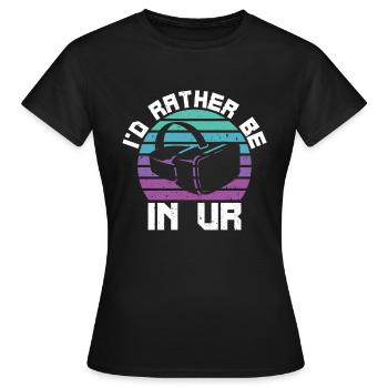 Virtual Reality VR Geschenk - Frauen T-Shirt - Schwarz - Vorne - AI Model Female 172 dark (172cm)