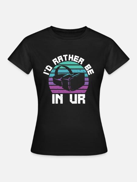 Virtual Reality VR Geschenk - Frauen T-Shirt - Schwarz