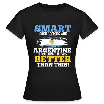 Argentina - Women's T-Shirt - black - Front - AI Model Female 172 dark (172cm)