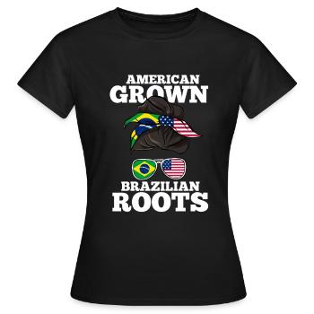 Brazil - Women's T-Shirt - black - Front - AI Model Female 172 dark (172cm)