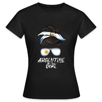 Argentina - Women's T-Shirt - black - Front - AI Model Female 172 dark (172cm)