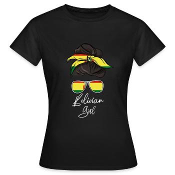 Bolivien - Frauen T-Shirt - Schwarz - Vorne - AI Model Female 172 dark (172cm)