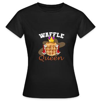 Waffle - Women's T-Shirt - black - Front - AI Model Female 172 dark (172cm)
