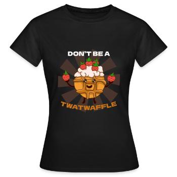 Waffle - Women's T-Shirt - black - Front - AI Model Female 172 dark (172cm)