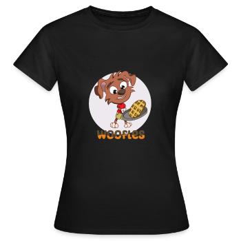 Waffle - Women's T-Shirt - black - Front - AI Model Female 172 dark (172cm)