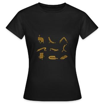 Schokolade - Frauen T-Shirt - Schwarz - Vorne - AI Model Female 172 dark (172cm)