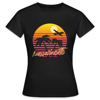 Massachusetts - Frauen T-Shirt - Schwarz - Vorne - AI Model Female 172 dark (172cm)