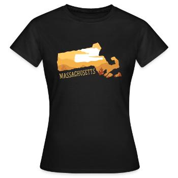 Massachusetts - Frauen T-Shirt - Schwarz - Vorne - AI Model Female 172 dark (172cm)