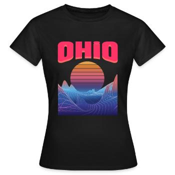 Ohio - Frauen T-Shirt - Schwarz - Vorne - AI Model Female 172 dark (172cm)